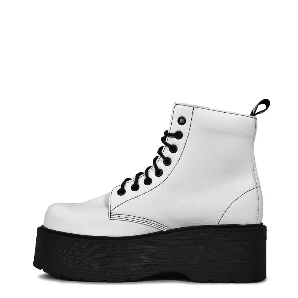 Altercore - Adara Vegan Bottes de plateforme - Blanc